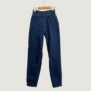 Pulse by Aero Abby Vintage High Rise Tapered Mom Jeans Dark Wash Blue Size 11/12